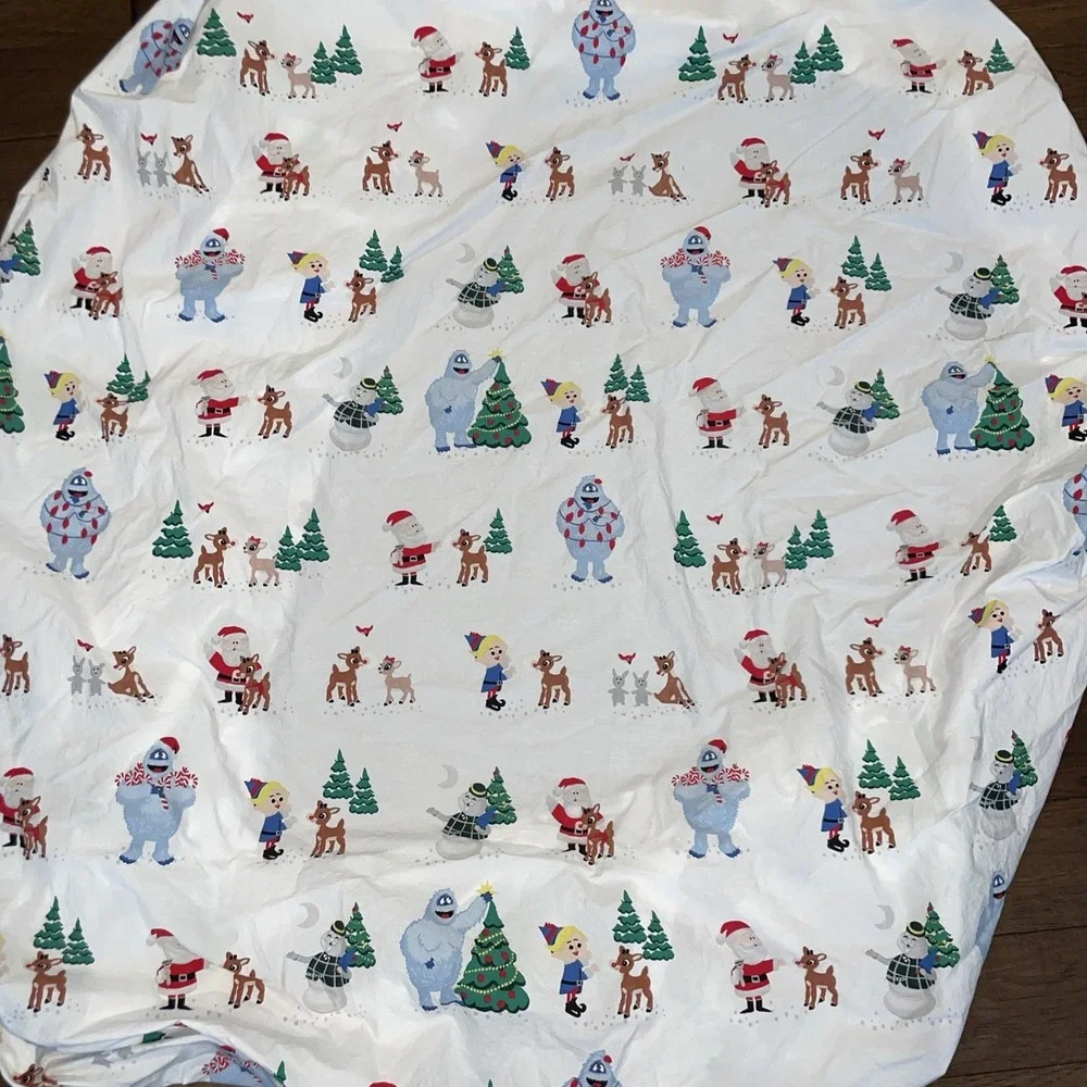 Pottery Barn Kids GID Rudolph The Red Nose Reindeer Full Fitted Sheet Only